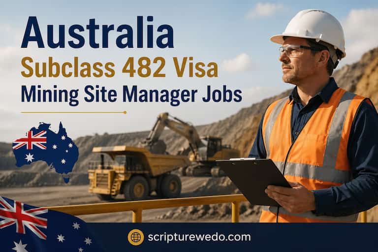 Australia Subclass 482 Visa Mining Site Manager Jobs